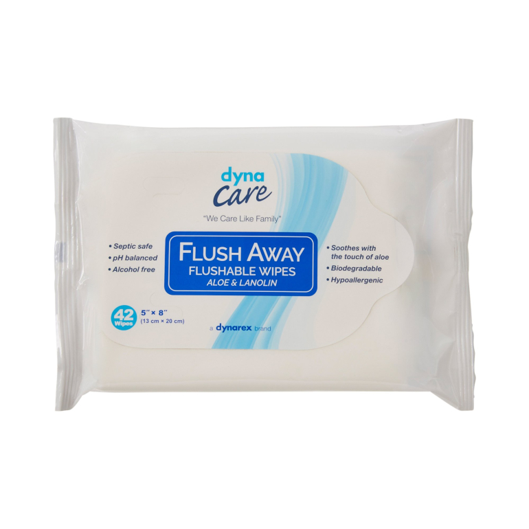 Dynarex flushable wipes