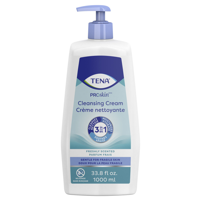 Tena Cleansing Cream Scented Pump Bottle